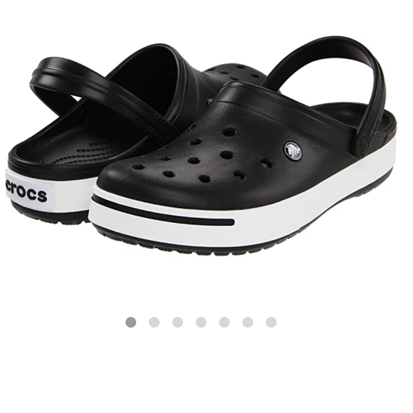 Crocs Shoes | Crocs Crocband II Black White Clogs Mens Womens Size 8 9 10 11 | Color: Black/White | Size: 5 | Paragkalothia's Closet